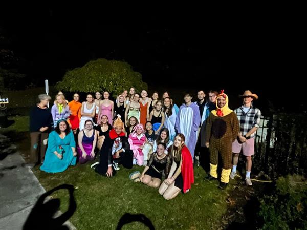  French exchange students at Halloween party
