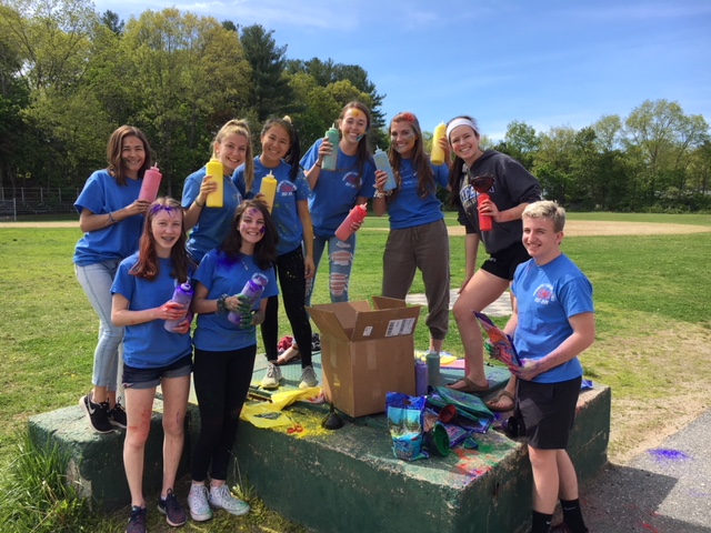 Volunteering at elementary school color run